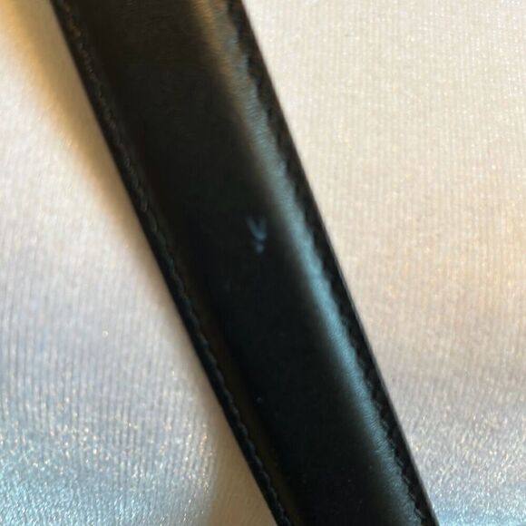 Gucci Women's M/L Black Leather Belt Square Embellished Buckle Contemporary New - Picture 7 of 10